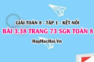 Giải bài 3.38 trang 73 Toán 8 Tập 1 SGK Kết nối tri thức